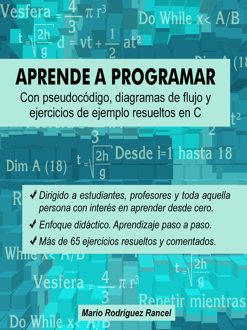 Cover image for Aprende a programar con pseudocódigo, diagramas de flujo y ejercicios de ejemplo resueltos en C